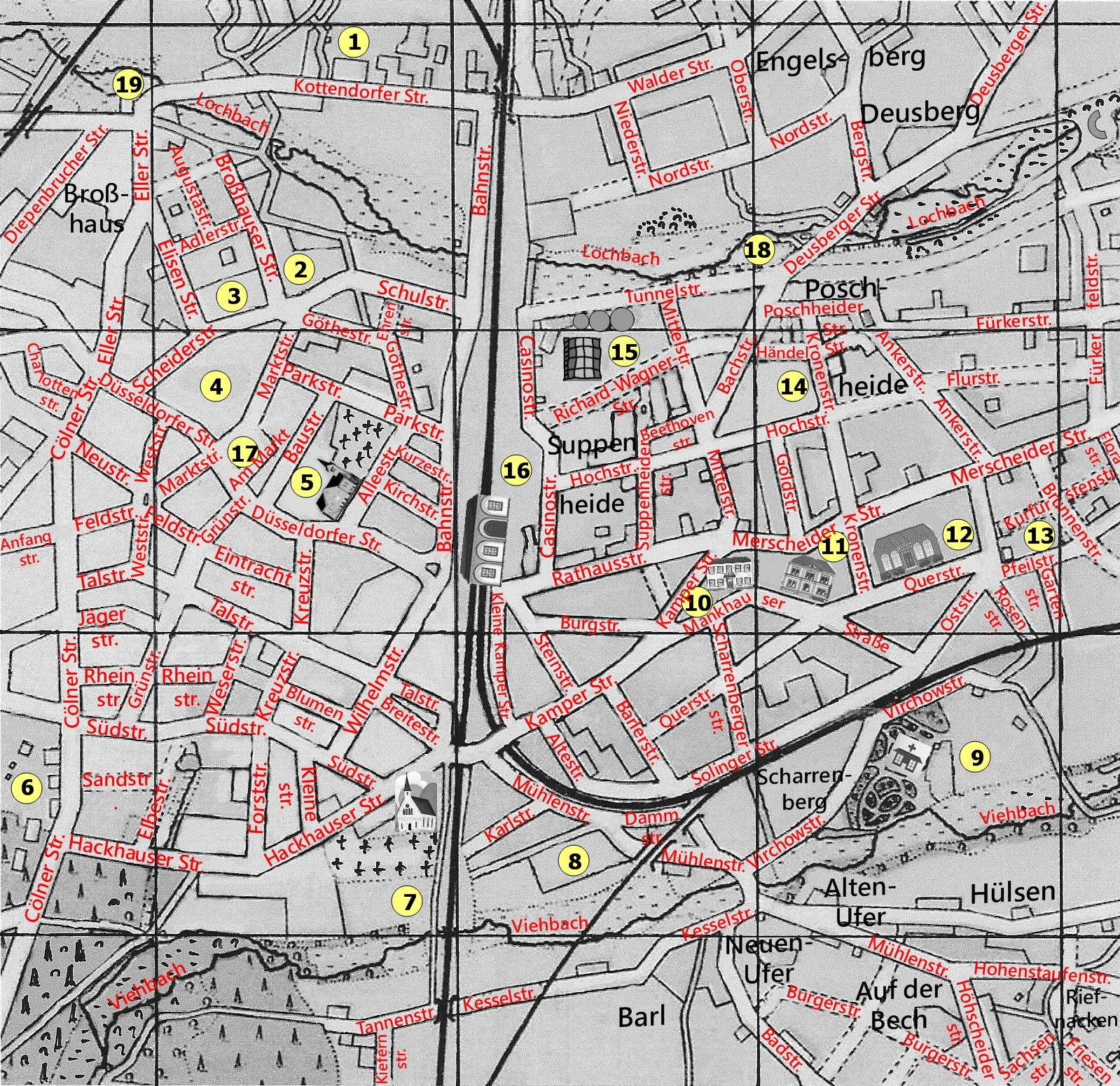 Stadtplan Ohligs 1923